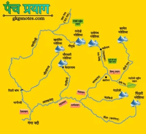 Panch Prayag map ( पंच प्रयाग मानचित्र)