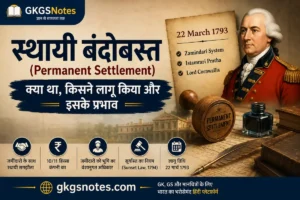 स्थायी बंदोबस्त (Permanent Settlement) क्या था और किसने लागू किया